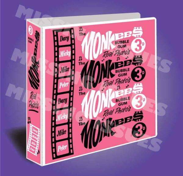 The-Monkees-Style-Pink-Trading-Card-Album-Binder-White